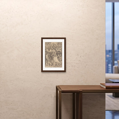 Orlonzo - FRAMED PRINT DARK WOOD A242x594cm ROOM