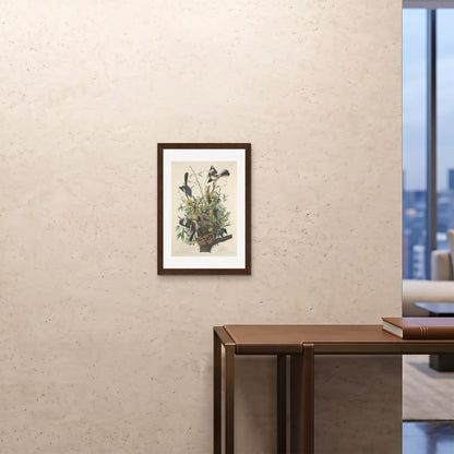 Orlonzo - FRAMED PRINT DARK WOOD A242x594cm ROOM