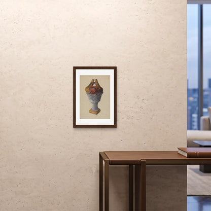 Orlonzo - FRAMED PRINT DARK WOOD A242x594cm ROOM