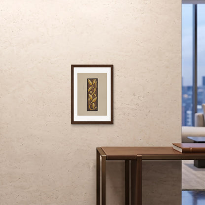 Orlonzo - FRAMED PRINT DARK WOOD A242x594cm ROOM