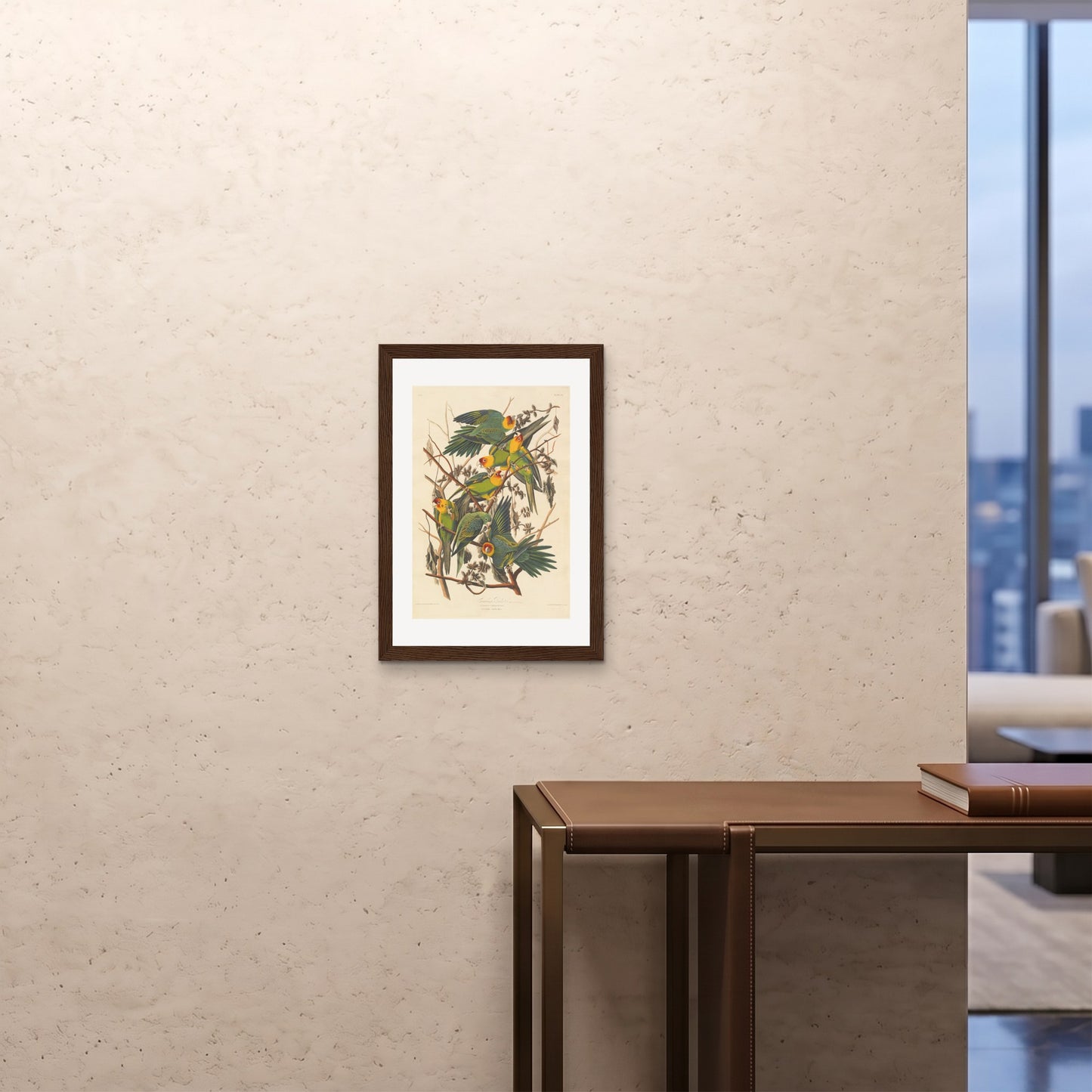Orlonzo - FRAMED PRINT DARK WOOD A242x594cm ROOM