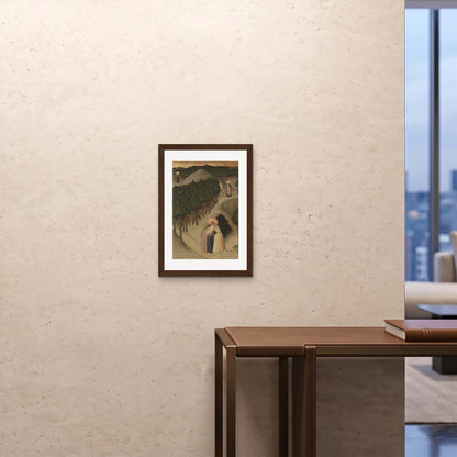 Orlonzo - FRAMED PRINT DARK WOOD A242x594cm ROOM