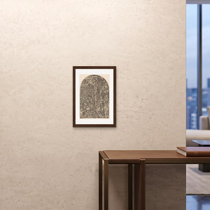 Orlonzo - FRAMED PRINT DARK WOOD A242x594cm ROOM