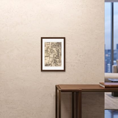 Orlonzo - FRAMED PRINT DARK WOOD A242x594cm ROOM