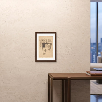 Orlonzo - FRAMED PRINT DARK WOOD A242x594cm ROOM