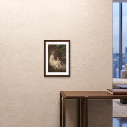 Orlonzo - FRAMED PRINT DARK WOOD A242x594cm ROOM