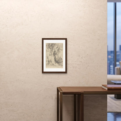 Orlonzo - FRAMED PRINT DARK WOOD A242x594cm ROOM