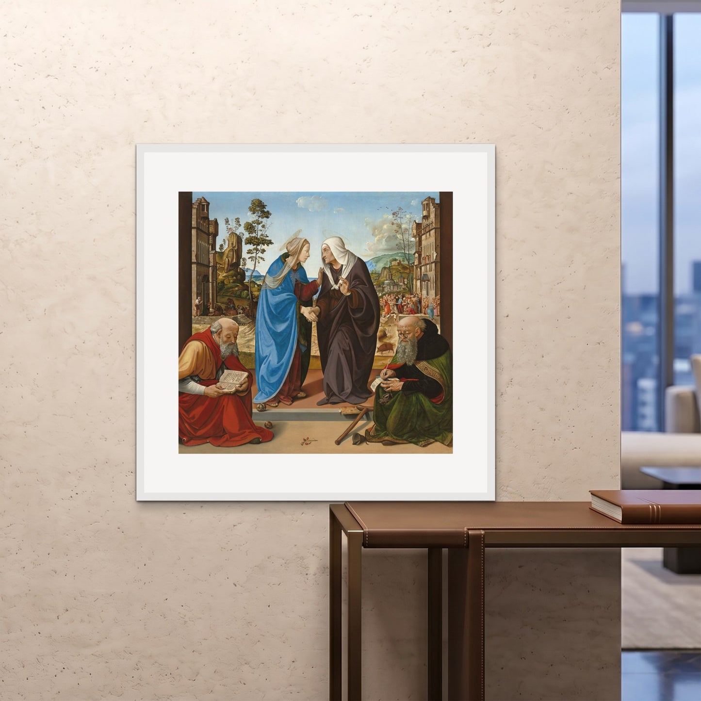 Orlonzo - FRAMED PRINT WHITE 100100cm4040 ROOM