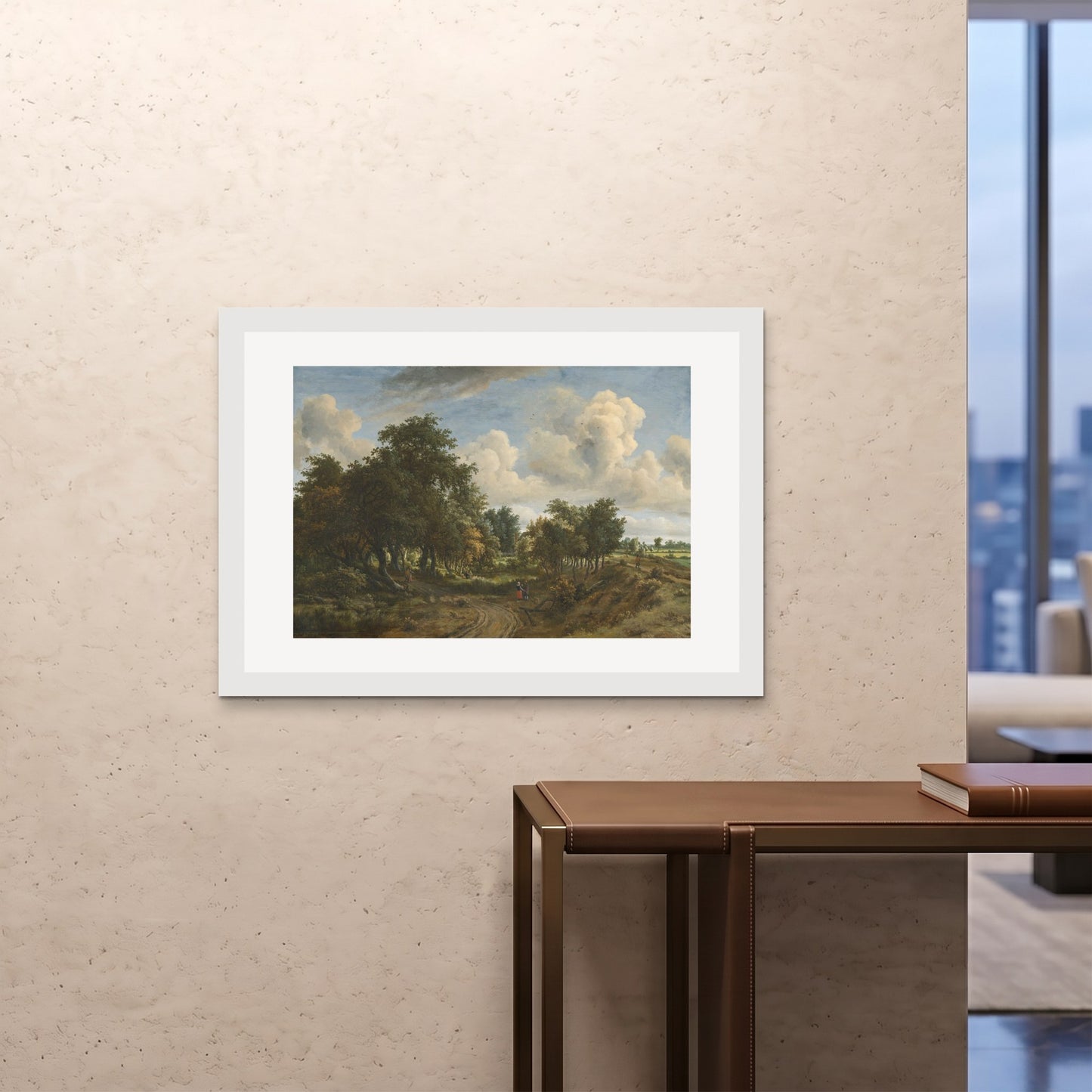 Orlonzo - FRAMED PRINT WHITE 10070cm4028 ROOM