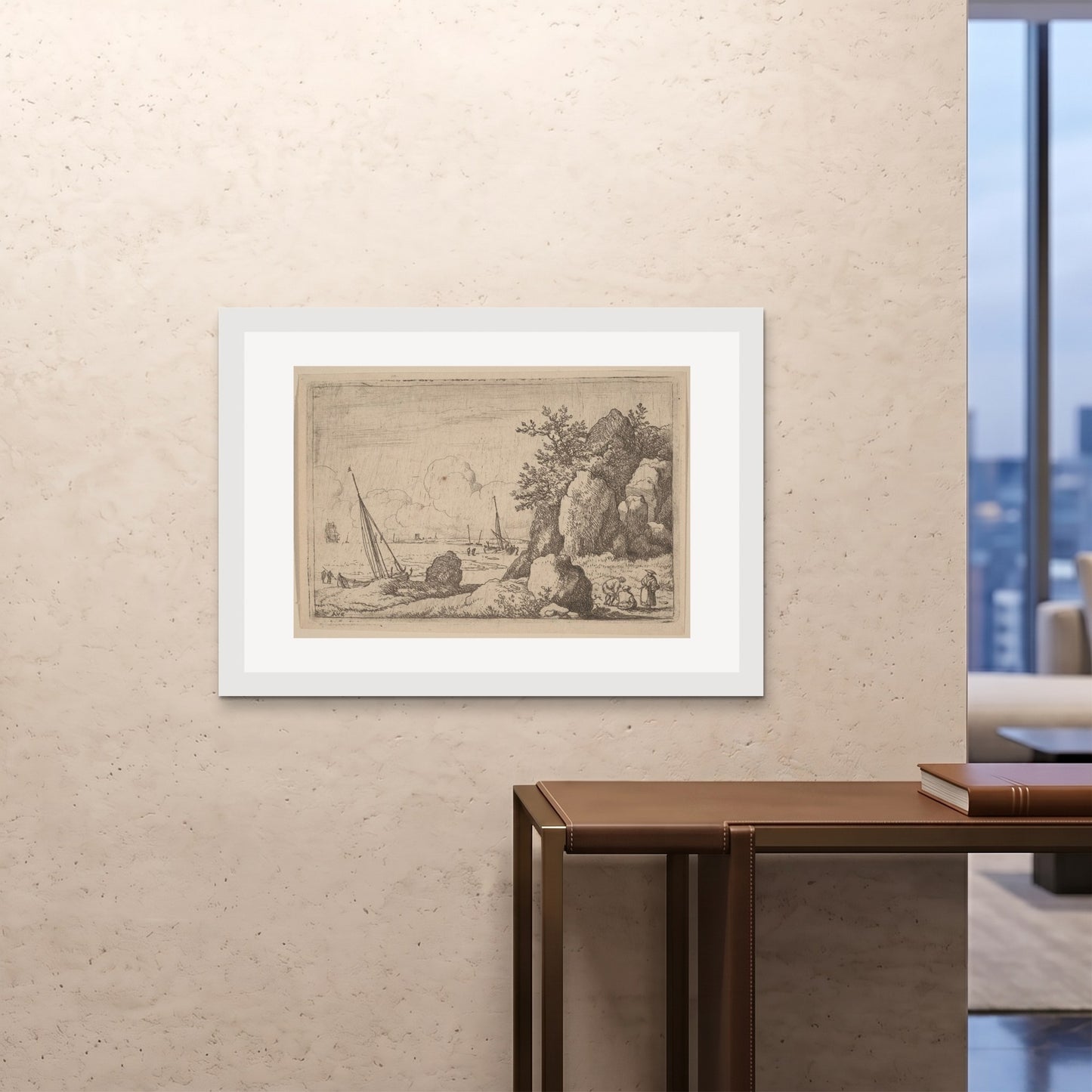 Orlonzo - FRAMED PRINT WHITE 10070cm4028 ROOM