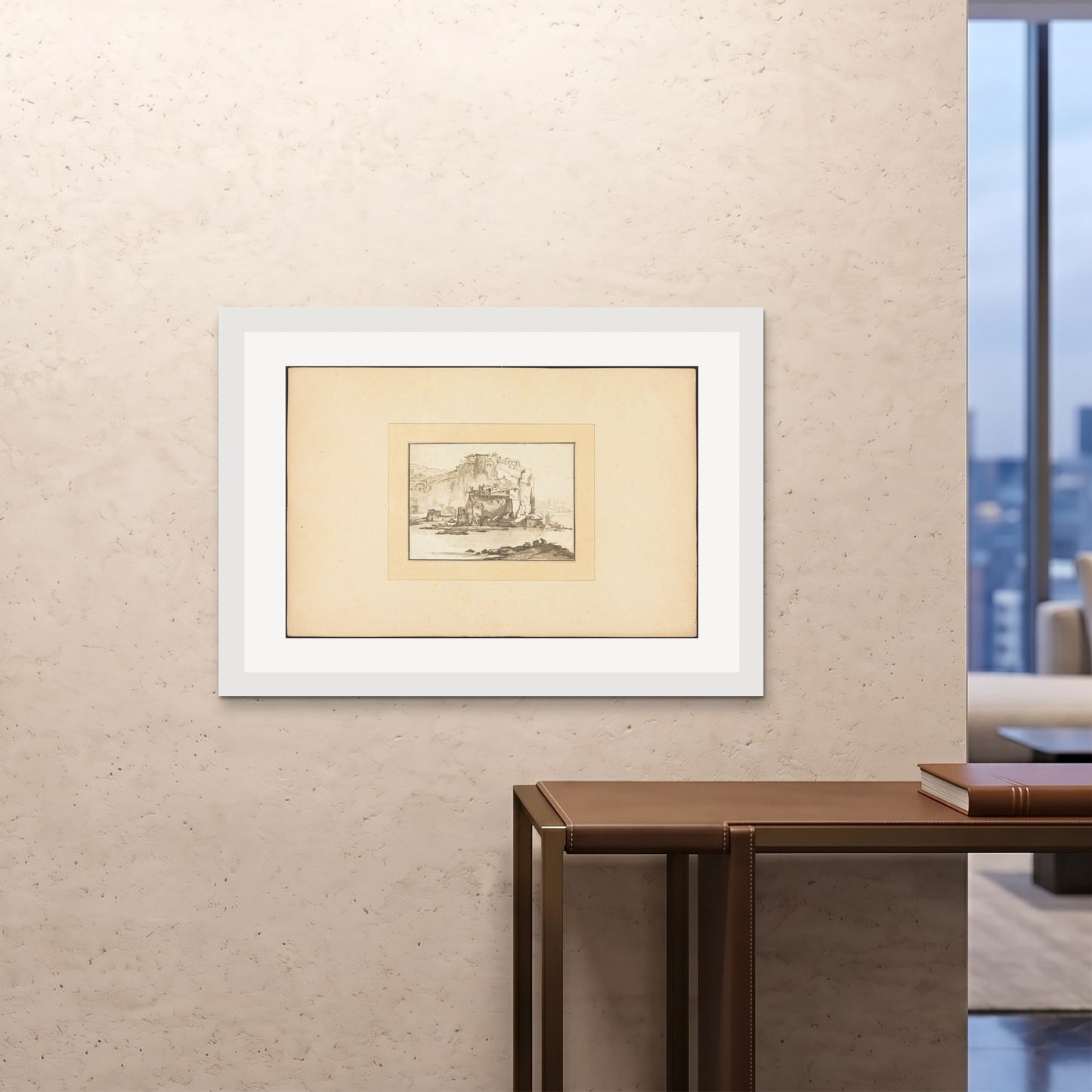 Orlonzo - FRAMED PRINT WHITE 10070cm4028 ROOM