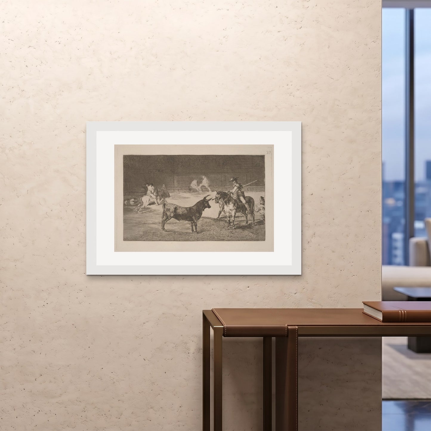 Orlonzo - FRAMED PRINT WHITE 10070cm4028 ROOM
