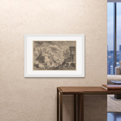 Orlonzo - FRAMED PRINT WHITE 10070cm4028 ROOM