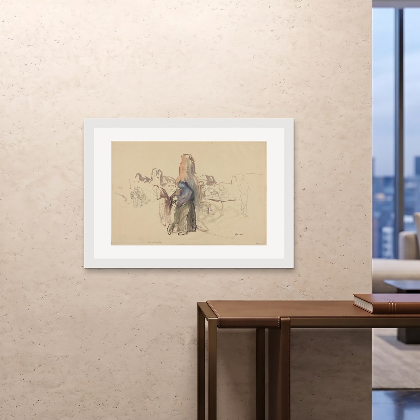 Orlonzo - FRAMED PRINT WHITE 10070cm4028 ROOM