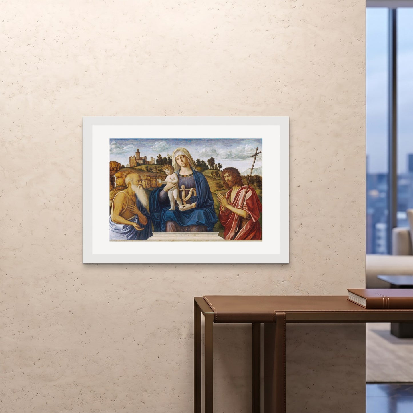 Orlonzo - FRAMED PRINT WHITE 10070cm4028 ROOM