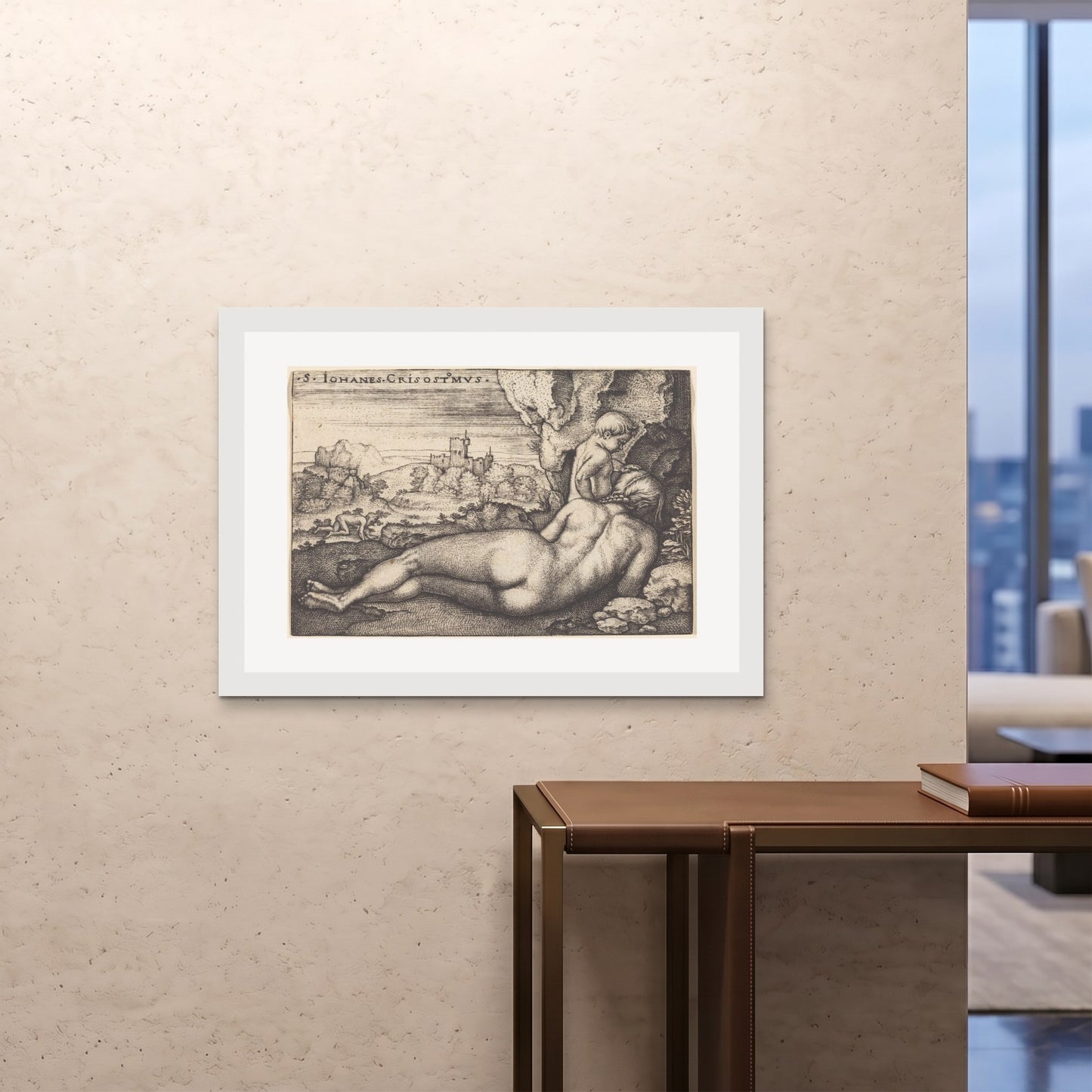 Orlonzo - FRAMED PRINT WHITE 10070cm4028 ROOM