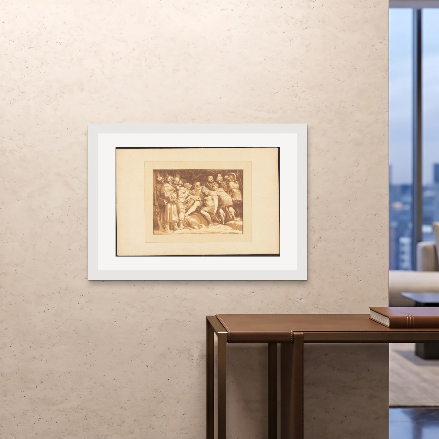Orlonzo - FRAMED PRINT WHITE 10070cm4028 ROOM