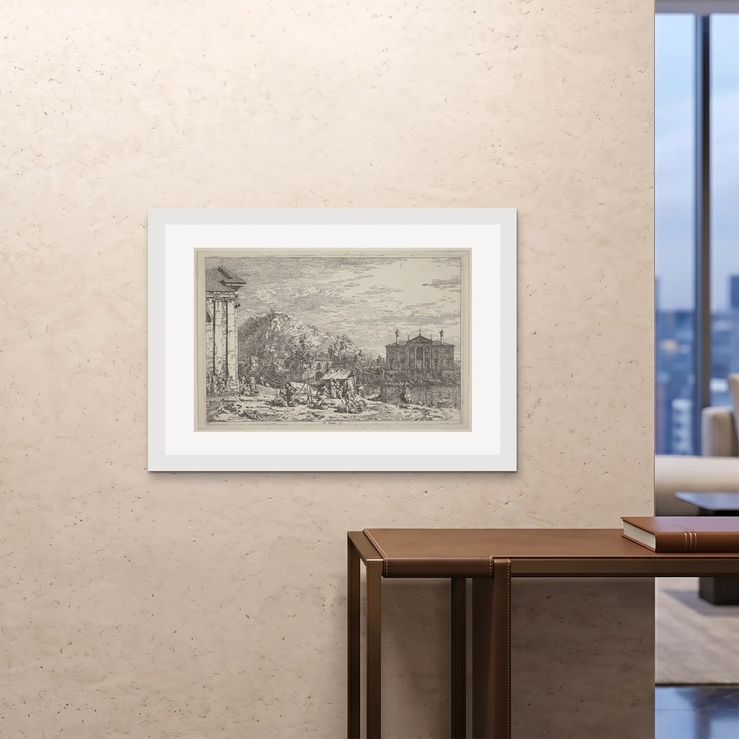 Orlonzo - FRAMED PRINT WHITE 10070cm4028 ROOM