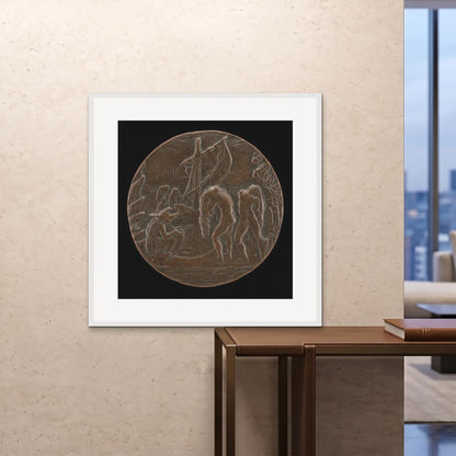 Orlonzo - FRAMED PRINT WHITE 100x100cm40x40 ROOM