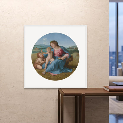 Orlonzo - FRAMED PRINT WHITE 100x100cm40x40 ROOM