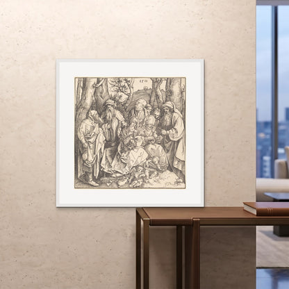 Orlonzo - FRAMED PRINT WHITE 100x100cm40x40 ROOM