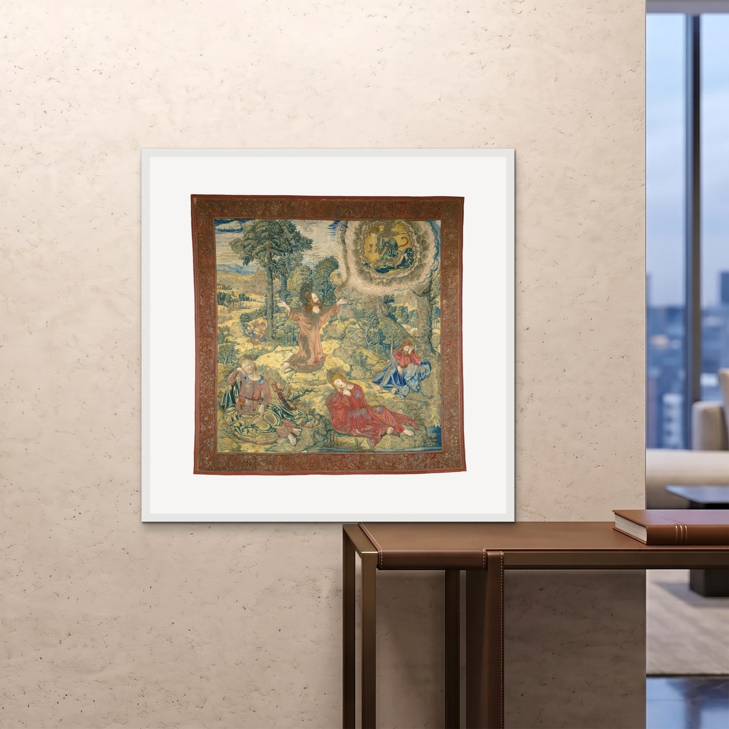 Orlonzo - FRAMED PRINT WHITE 100x100cm40x40 ROOM