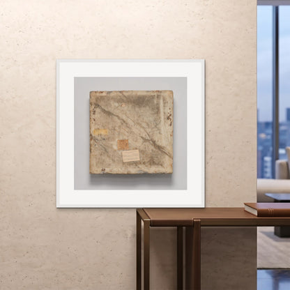 Orlonzo - FRAMED PRINT WHITE 100x100cm40x40 ROOM