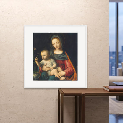 Orlonzo - FRAMED PRINT WHITE 100x100cm40x40 ROOM