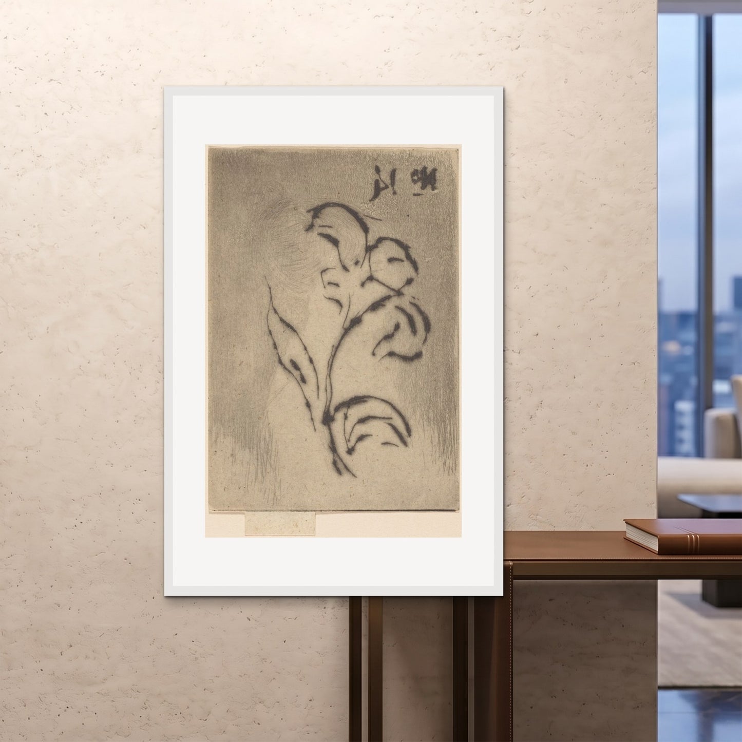 Orlonzo - FRAMED PRINT WHITE 100x150cm40x60 ROOM