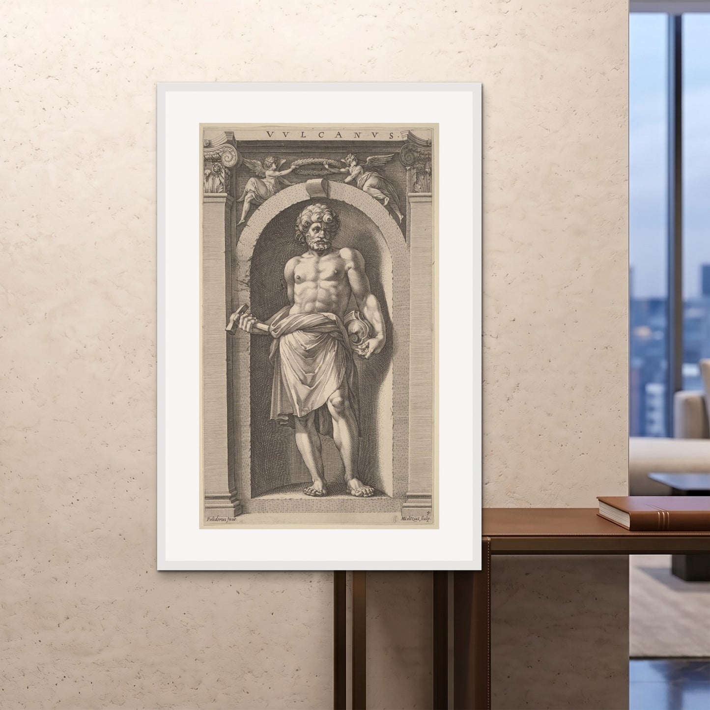 Orlonzo - FRAMED PRINT WHITE 100x150cm40x60 ROOM