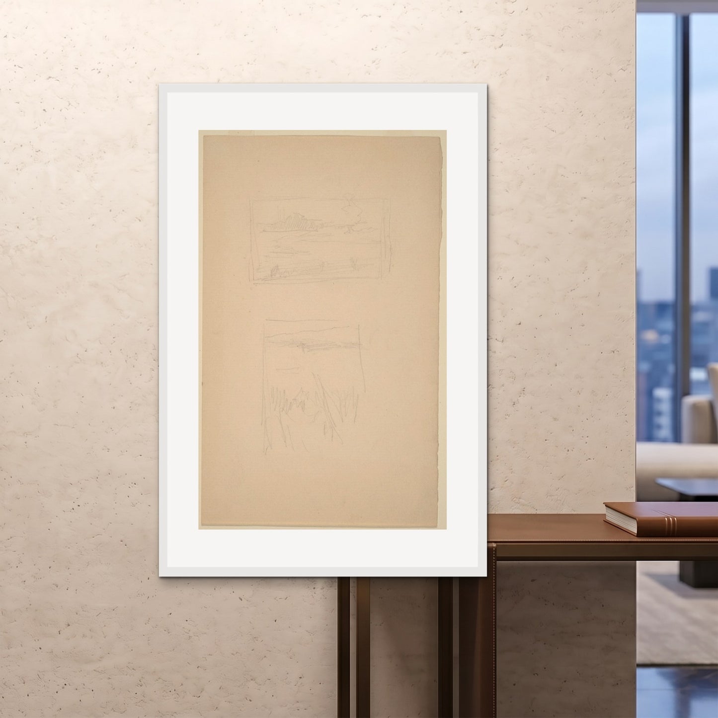 Orlonzo - FRAMED PRINT WHITE 100x150cm40x60 ROOM