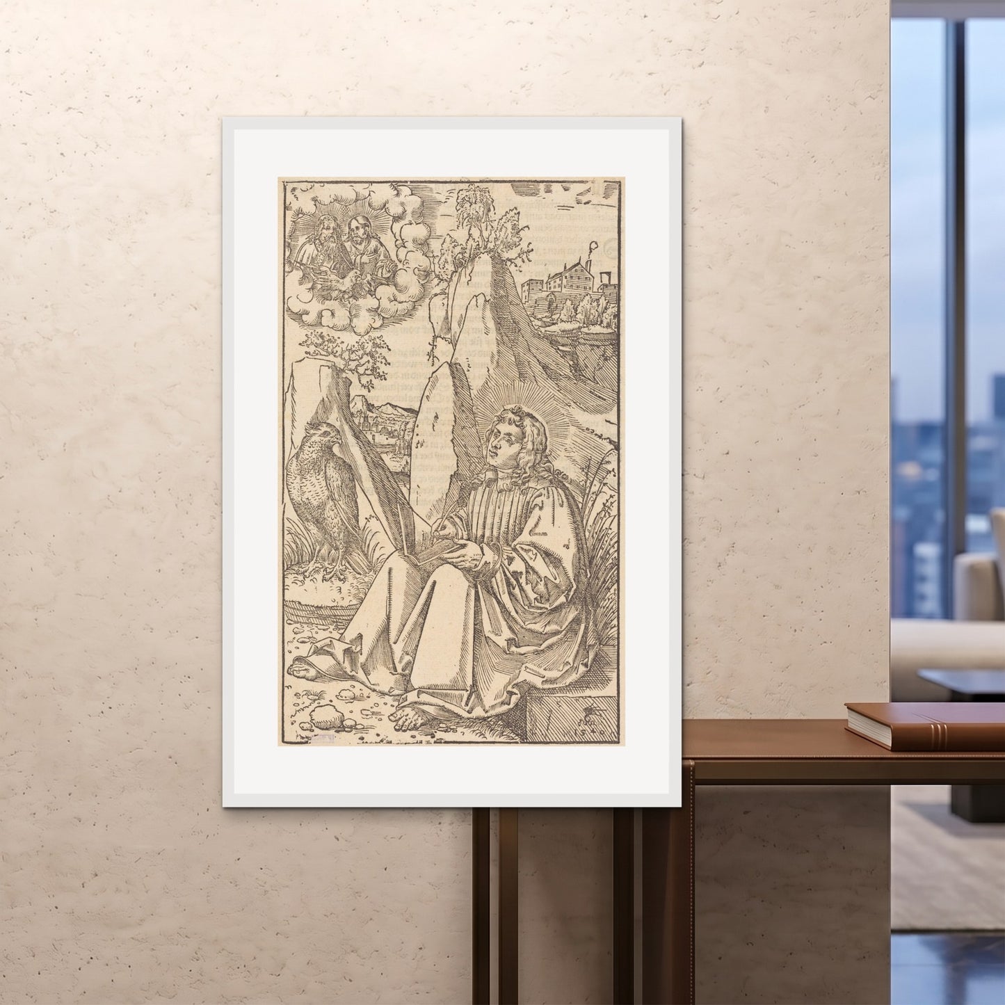 Orlonzo - FRAMED PRINT WHITE 100x150cm40x60 ROOM