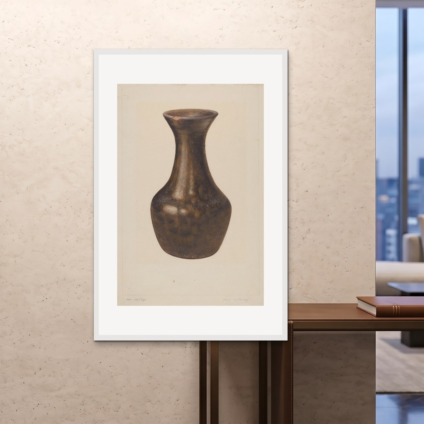 Orlonzo - FRAMED PRINT WHITE 100x150cm40x60 ROOM