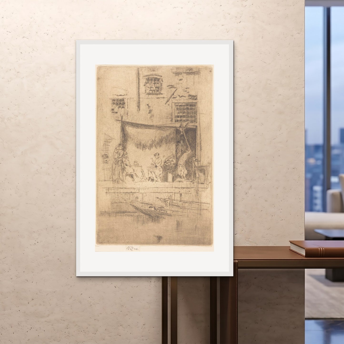 Orlonzo - FRAMED PRINT WHITE 100x150cm40x60 ROOM