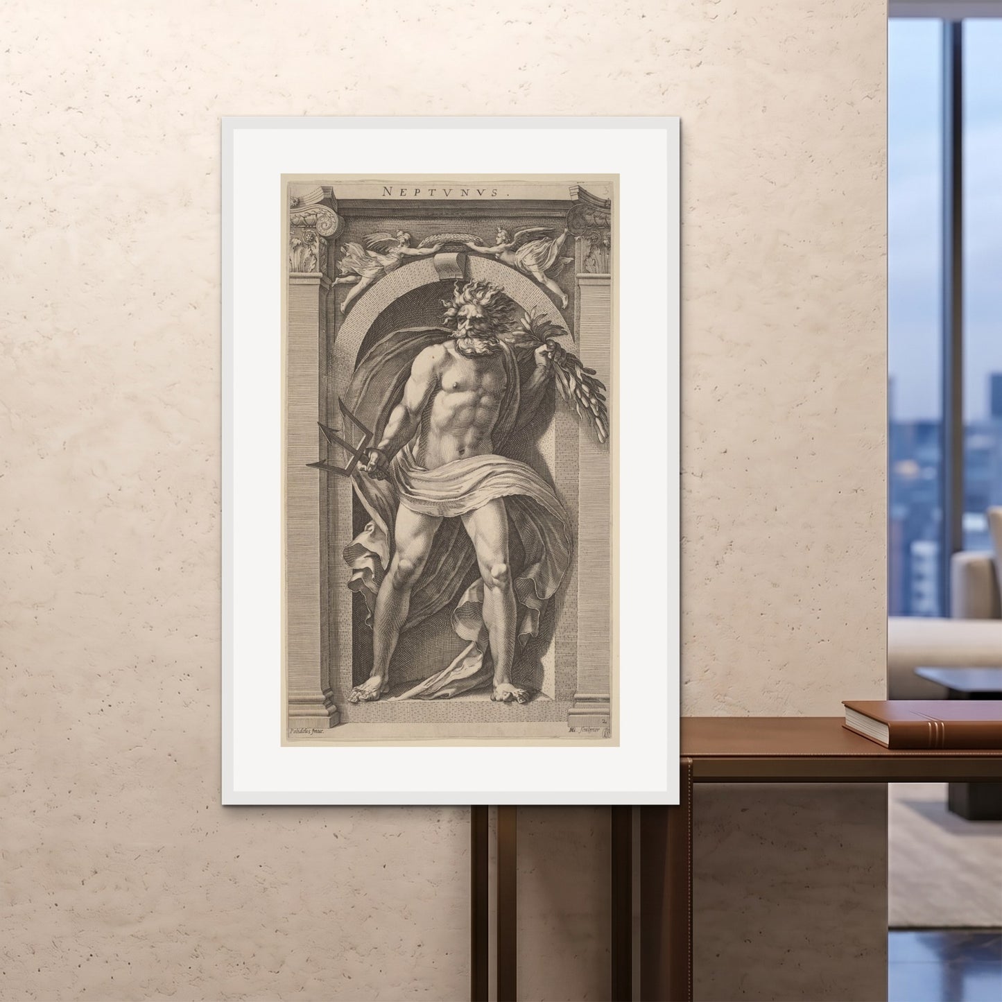 Orlonzo - FRAMED PRINT WHITE 100x150cm40x60 ROOM