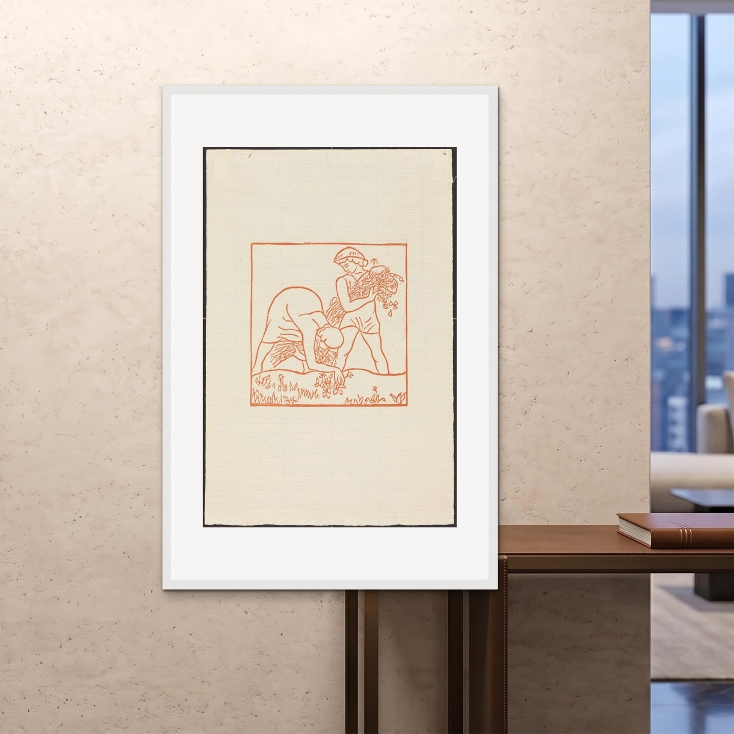 Orlonzo - FRAMED PRINT WHITE 100x150cm40x60 ROOM