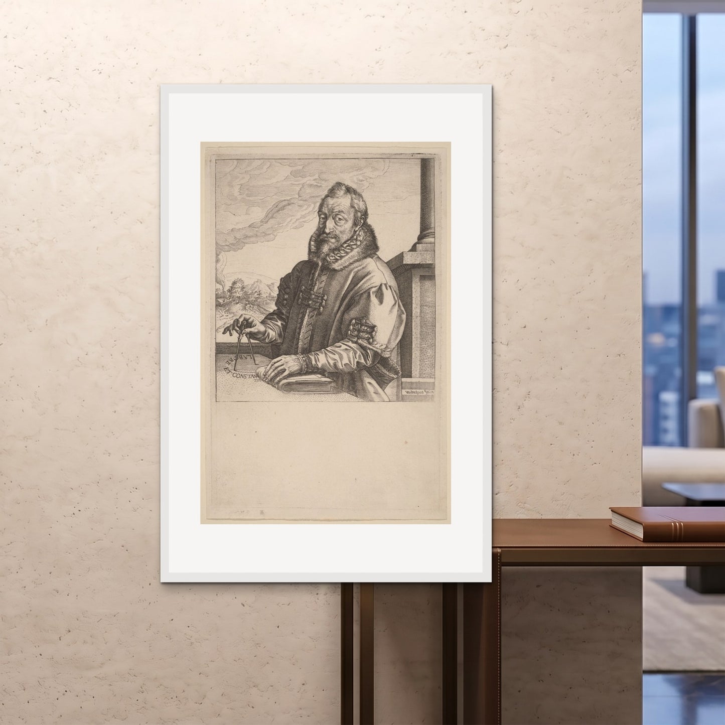 Orlonzo - FRAMED PRINT WHITE 100x150cm40x60 ROOM