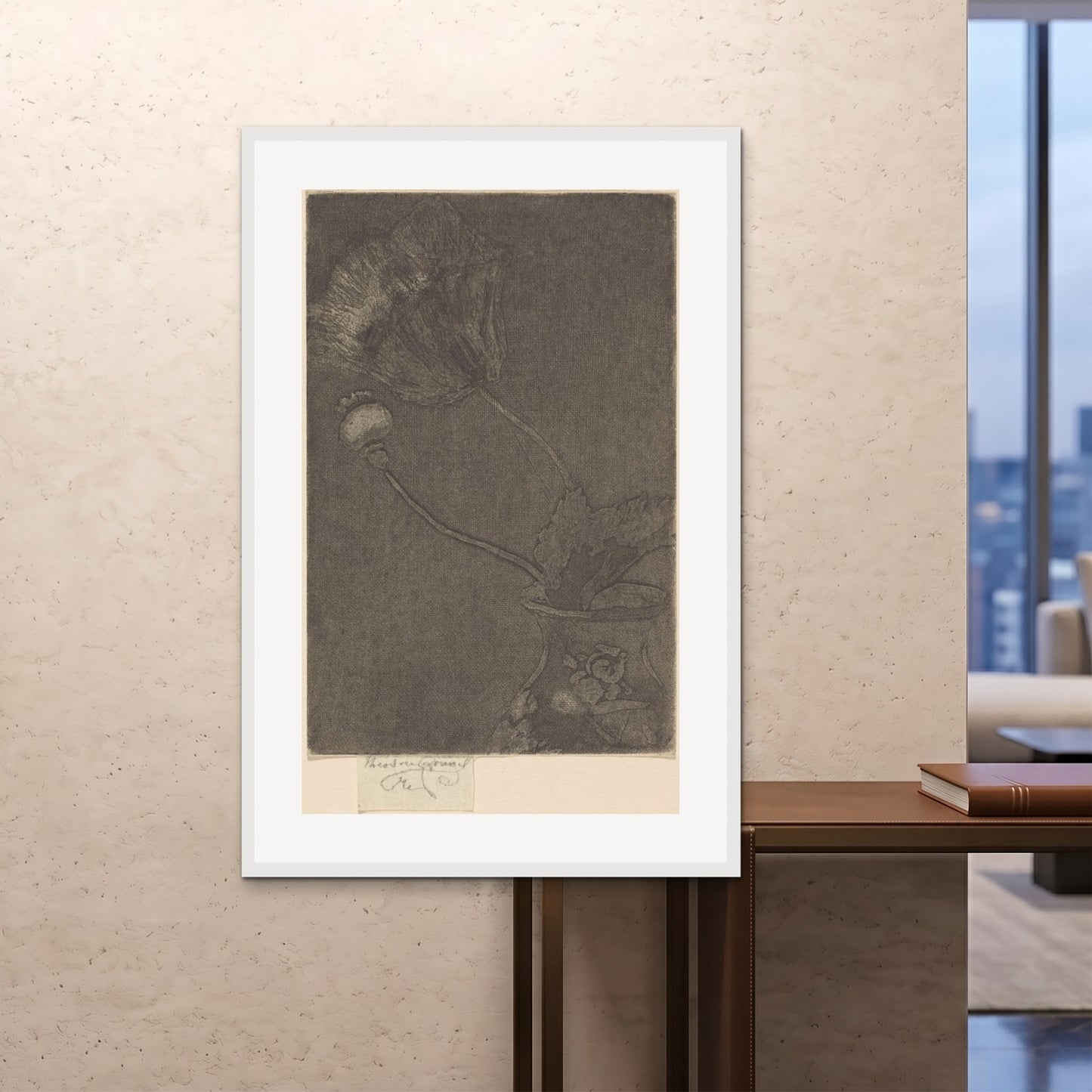 Orlonzo - FRAMED PRINT WHITE 100x150cm40x60 ROOM