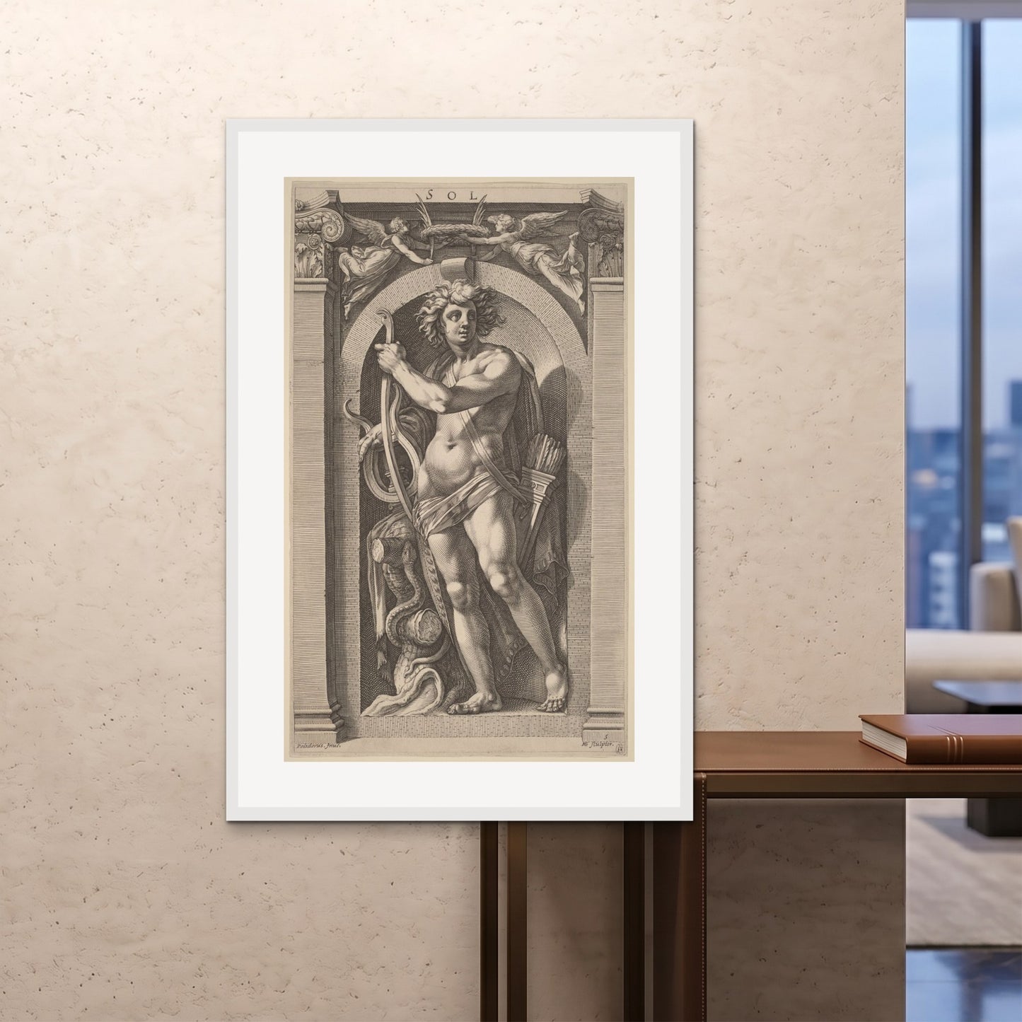 Orlonzo - FRAMED PRINT WHITE 100x150cm40x60 ROOM