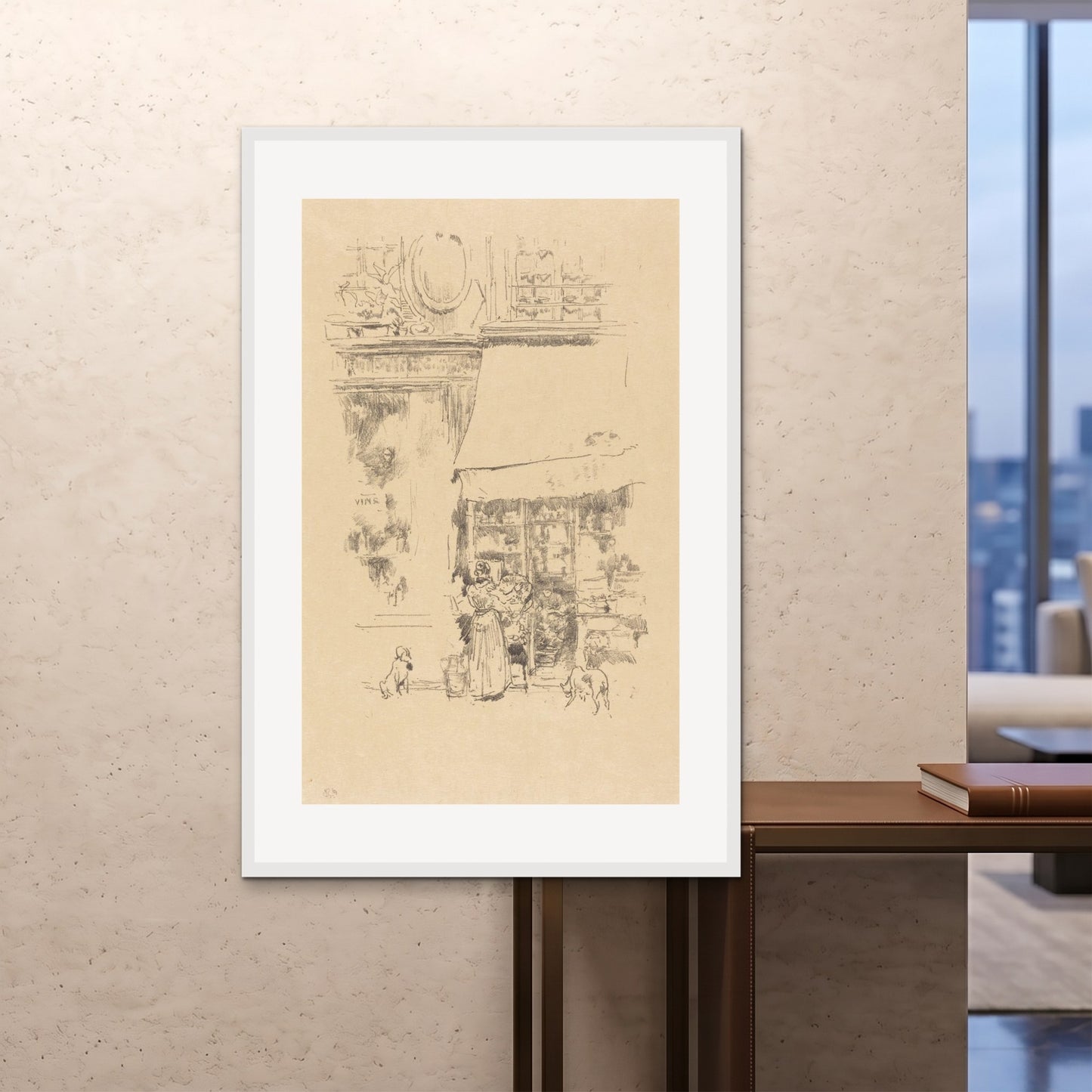 Orlonzo - FRAMED PRINT WHITE 100x150cm40x60 ROOM