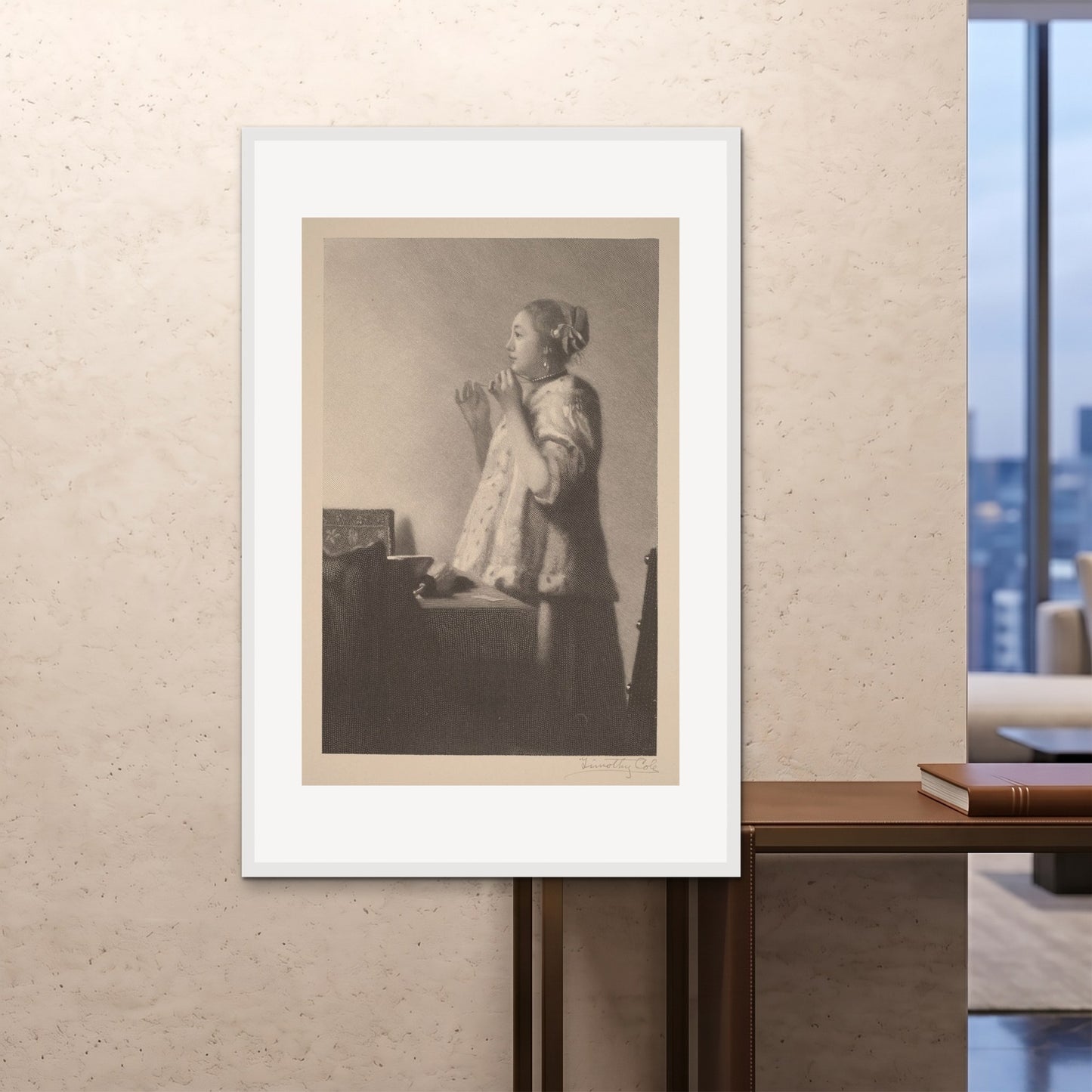 Orlonzo - FRAMED PRINT WHITE 100x150cm40x60 ROOM