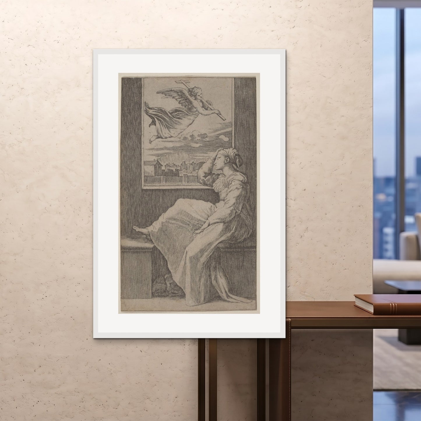 Orlonzo - FRAMED PRINT WHITE 100x150cm40x60 ROOM