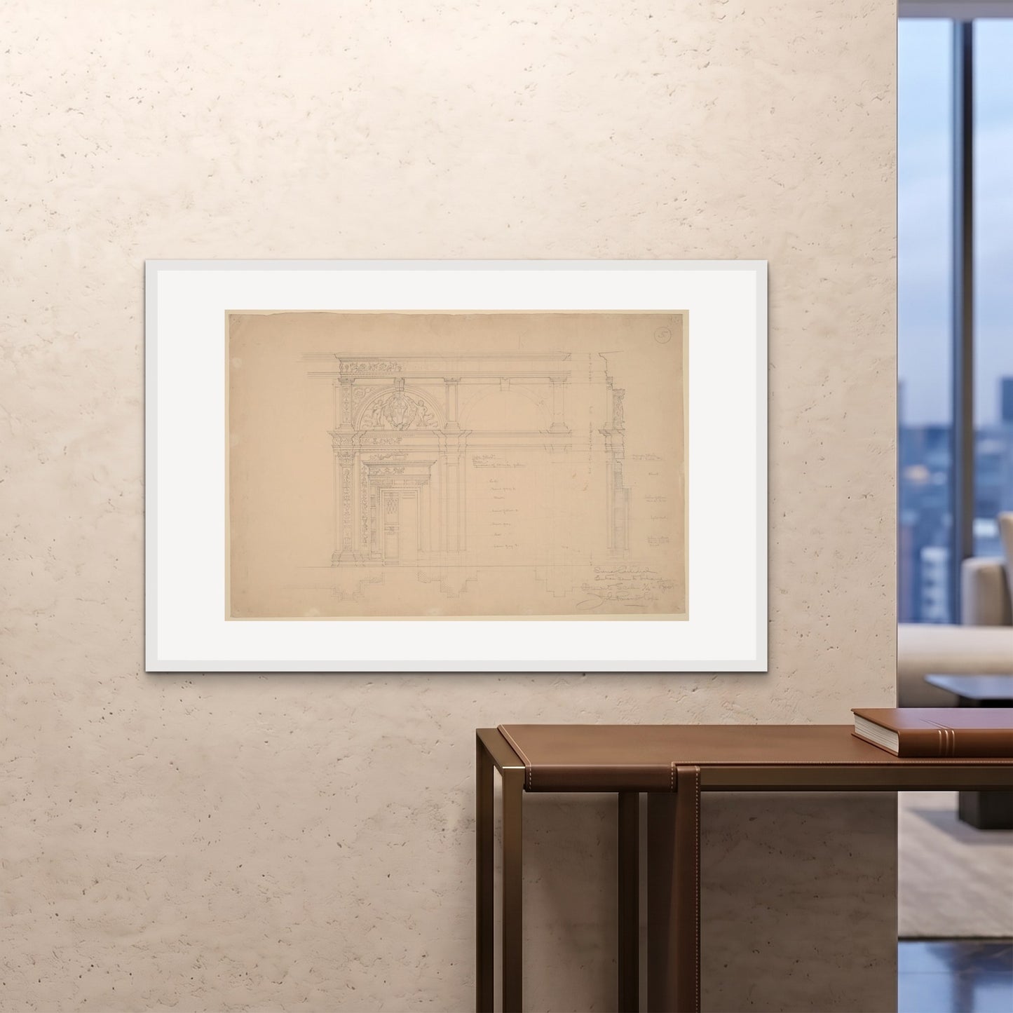 Orlonzo - FRAMED PRINT WHITE 12080cm4832 ROOM
