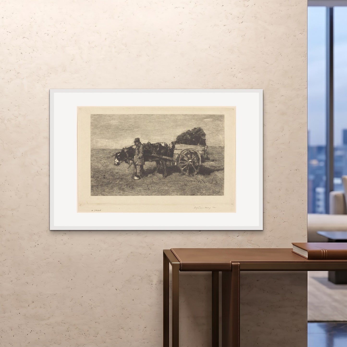Orlonzo - FRAMED PRINT WHITE 12080cm4832 ROOM