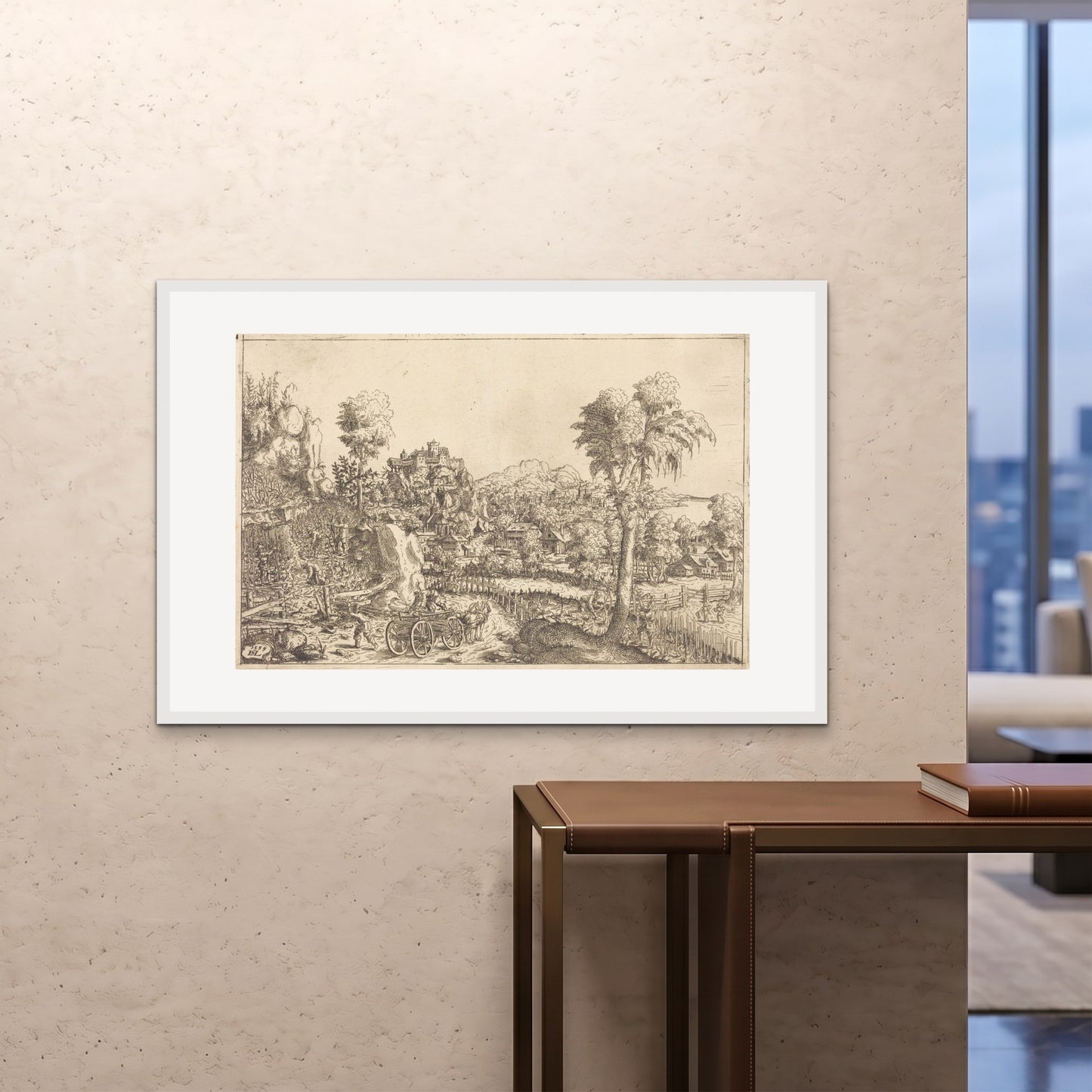Orlonzo - FRAMED PRINT WHITE 12080cm4832 ROOM