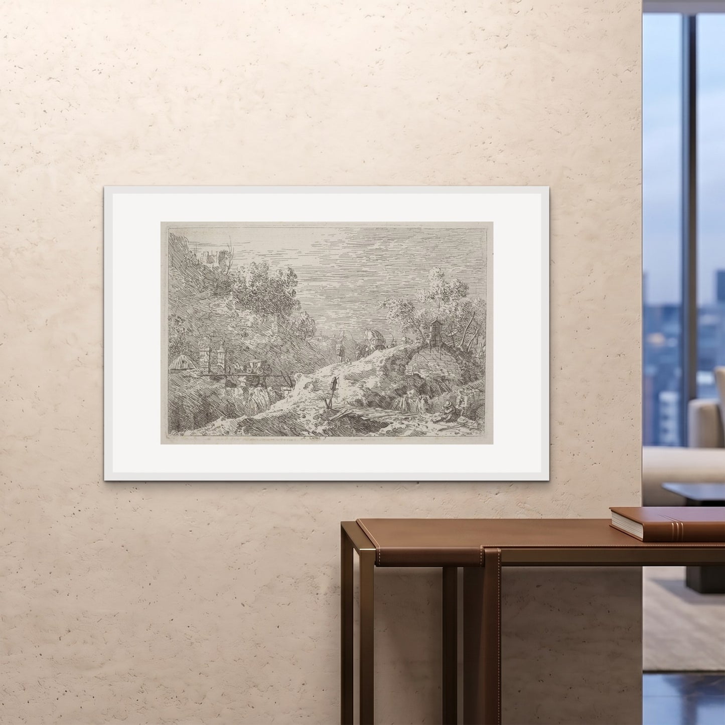 Orlonzo - FRAMED PRINT WHITE 12080cm4832 ROOM