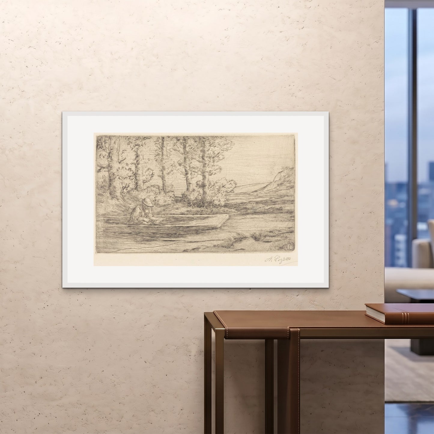 Orlonzo - FRAMED PRINT WHITE 12080cm4832 ROOM