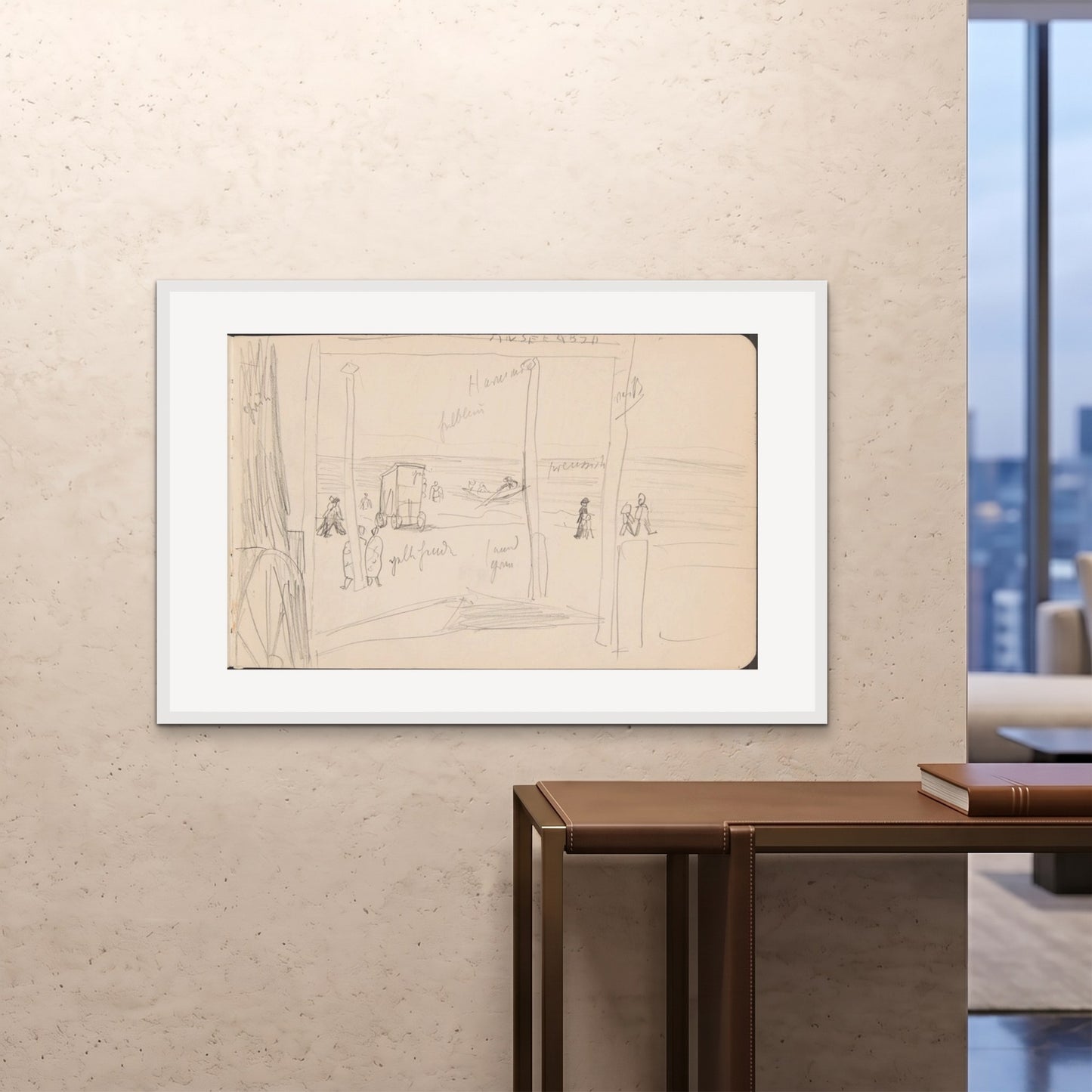 Orlonzo - FRAMED PRINT WHITE 12080cm4832 ROOM