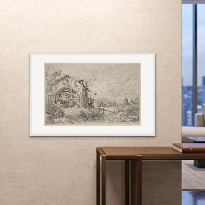 Orlonzo - FRAMED PRINT WHITE 12080cm4832 ROOM