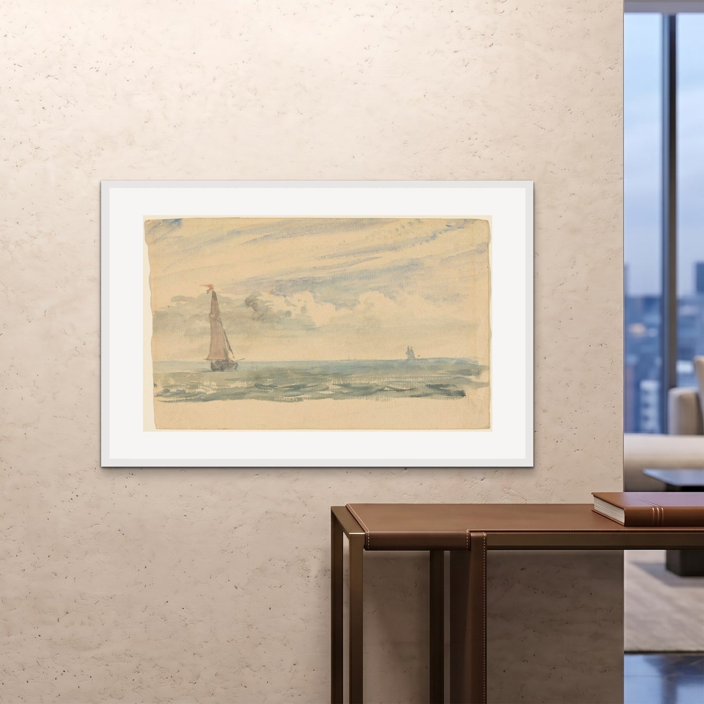 Orlonzo - FRAMED PRINT WHITE 12080cm4832 ROOM